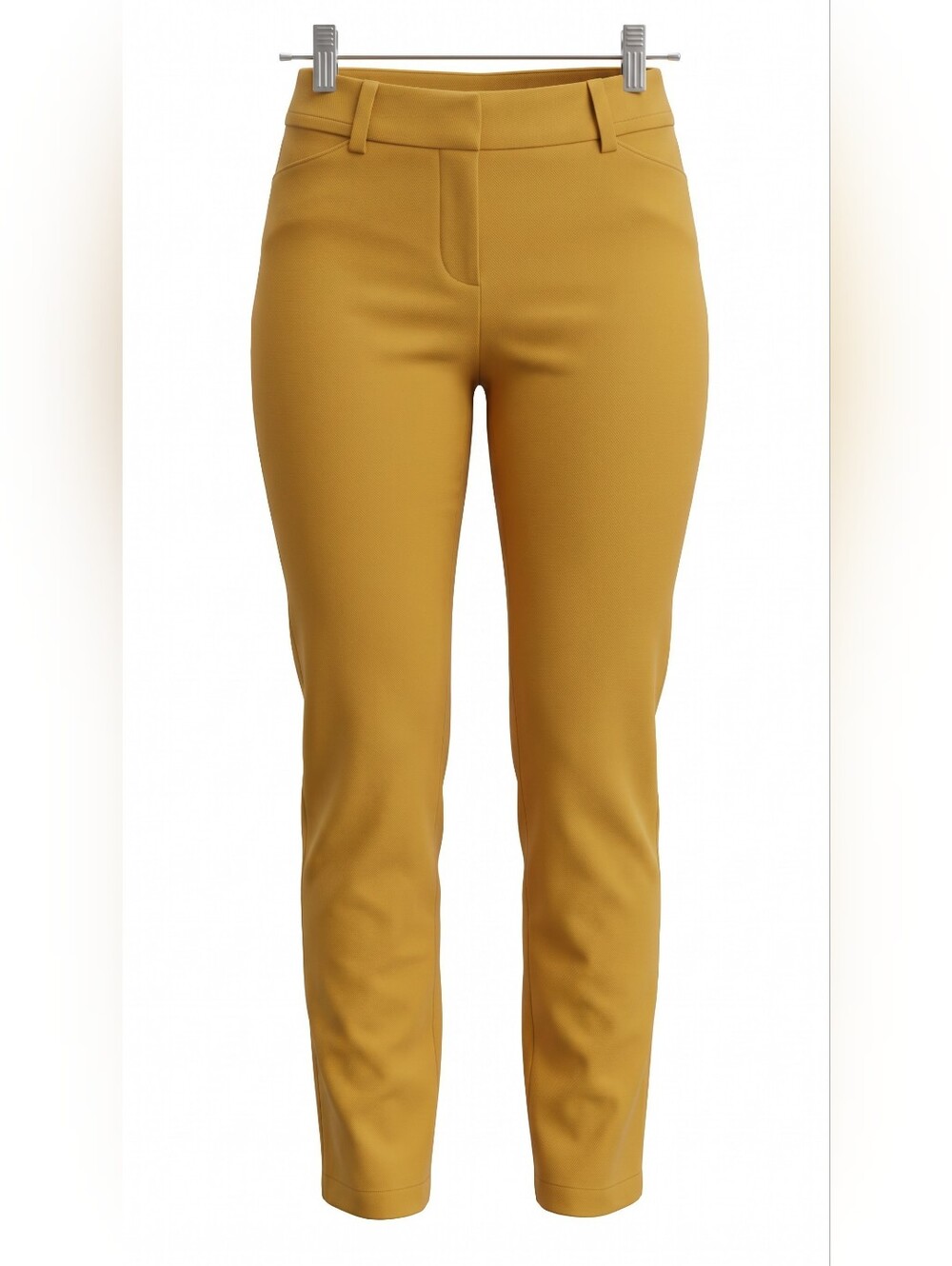 Women's Mustard Yellow Straight-Leg Pants - Picture 4 of 4